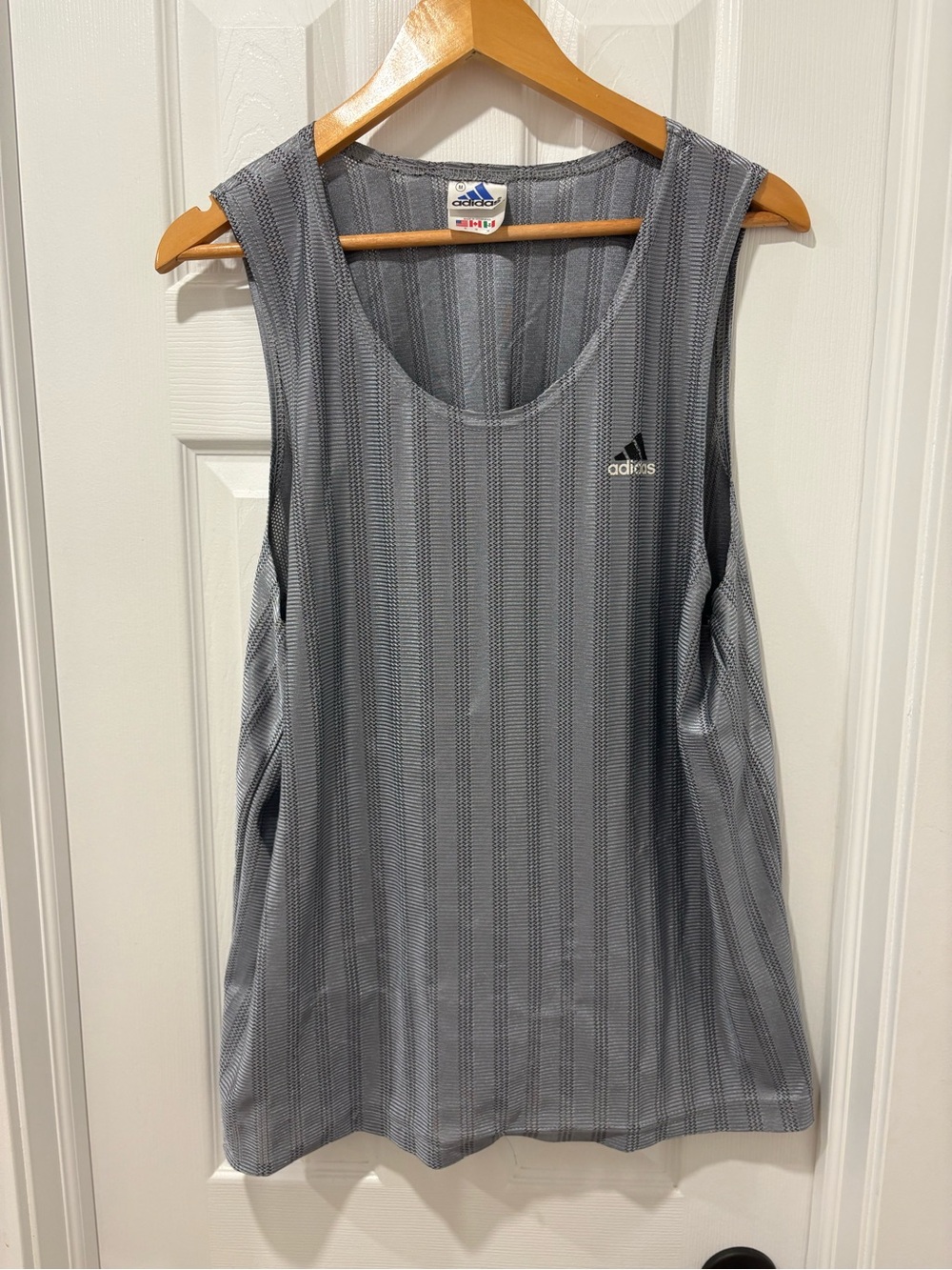 Vintage adidas Gray Mesh Tank Top men’s M/L